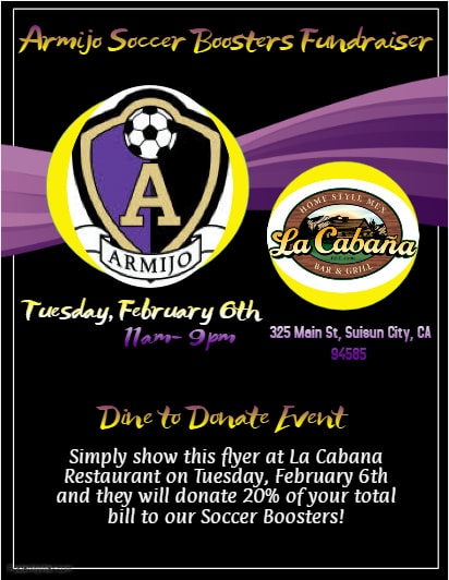 Dine, donate and support Mens Soccer on February 6