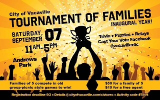Join the Vacaville Tournament of Families Trivia Contest on September 7