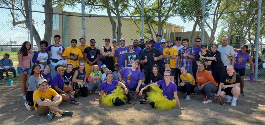 Purple and Gold staff team members put aside their differences to represent Armijo in fun and games.