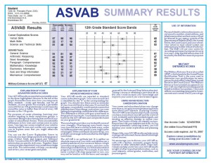 ASVAB test helps with career planning
