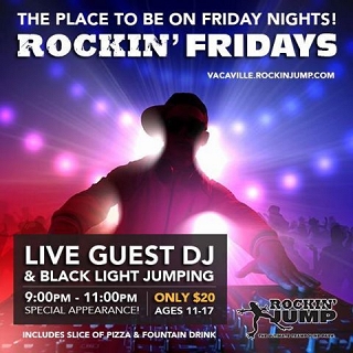 Rock Out Fridays at Rockin Jump Vacaville every Friday