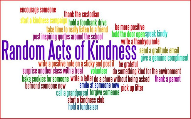 The list is endless - what will you do this week to promote Kindness?