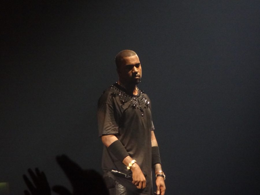 Kanye West performs for his fans at a recent concert.
