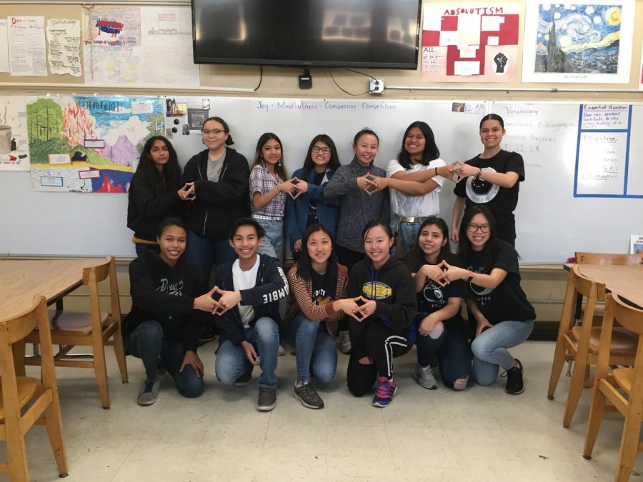 Key Club members show unity in their service for others.