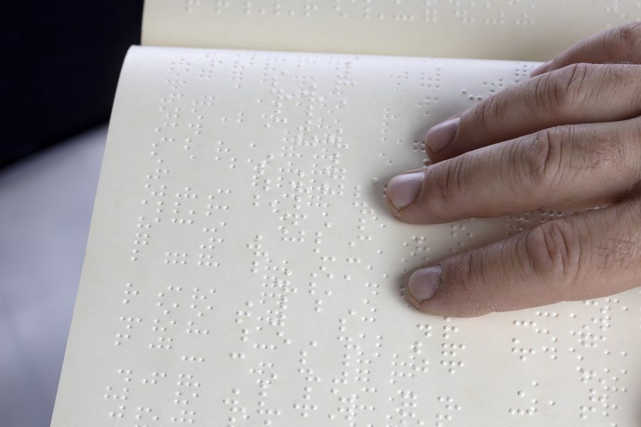 Braille allows the blind to read.