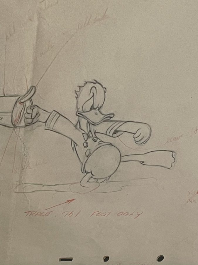 This original sketch of Donald can be found at the Walt Disney Family Museum in San Francisco.