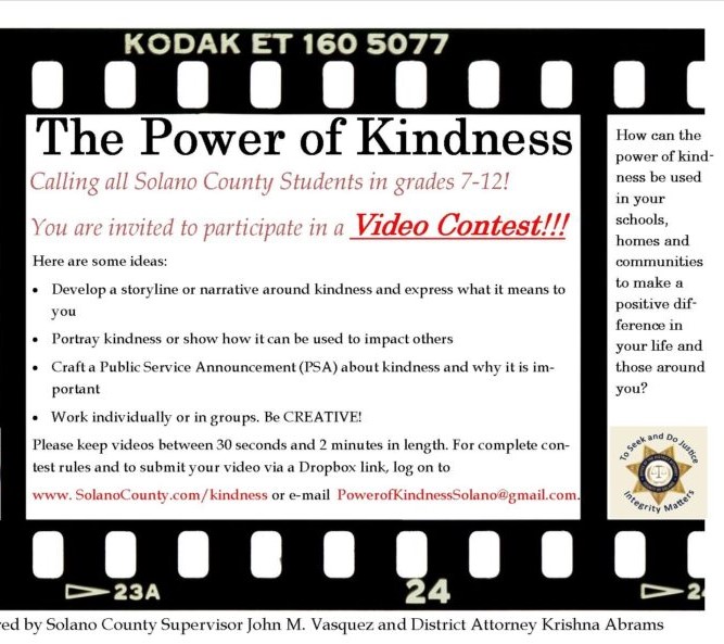 Solano County Kindness Campaign video contest