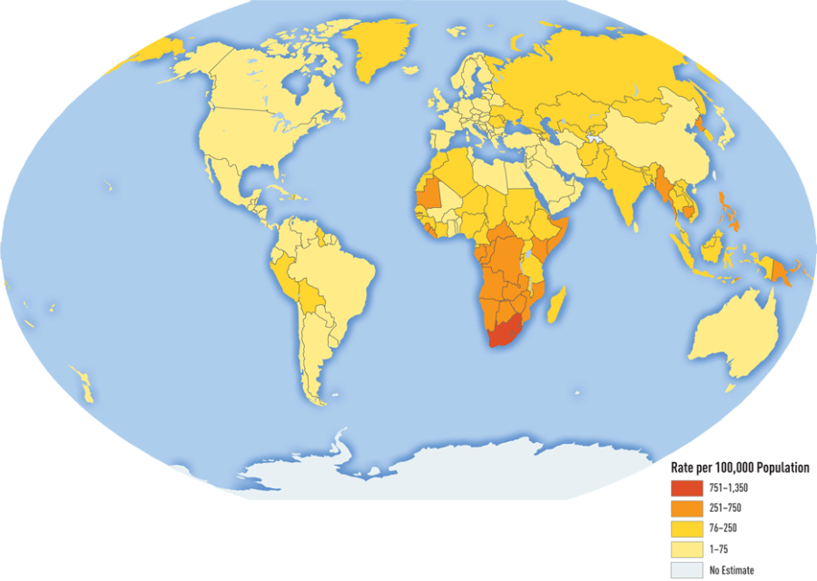 According to the Center for Disease Control website, TB cases in North America are relatively unusual.