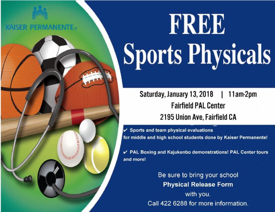 One day only - free sports physicals