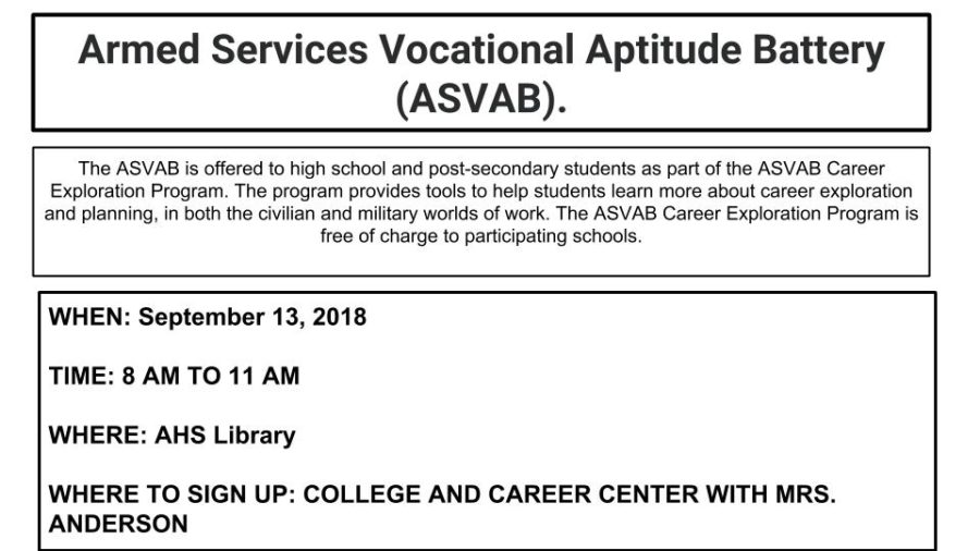 Register Now for the Upcoming ASVAB