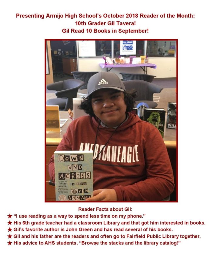 October 2018 - Reader of the Month