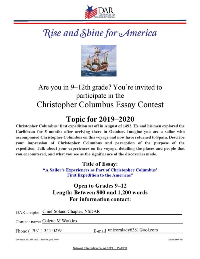 Writing contest features grand prize of $1200 and DC trip