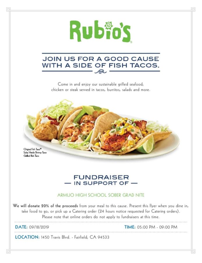 Support Grad Nite, eat at Rubio's (9/18/19)