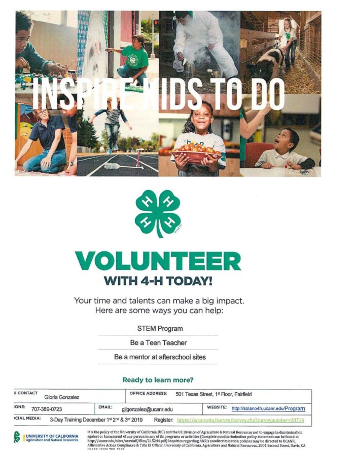 December 1 - 2, connect with 4-H