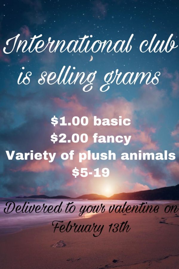 International Club is selling grams !