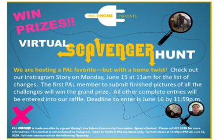 June 15, join PAL for a Scavenger Hunt