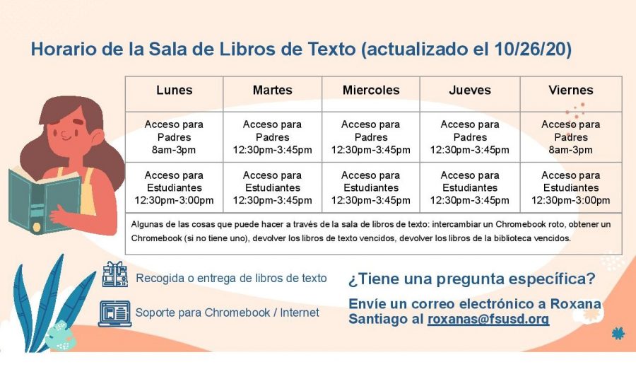 Nueva información para libros de texto y Chromebooks