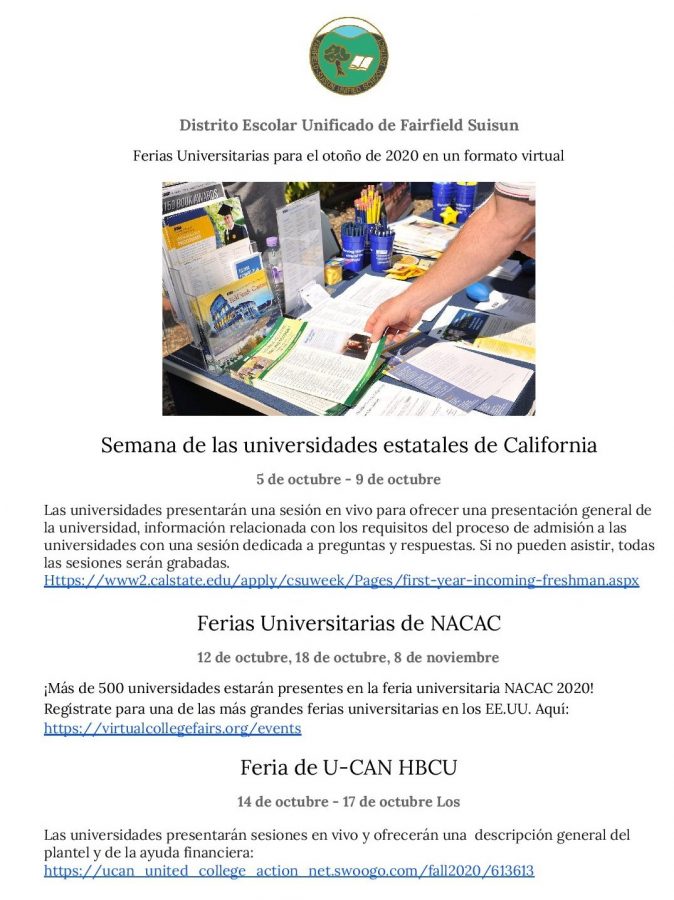 Las ferias universitarias ocurren en línea