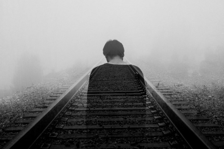 Ghost Boy on the railroad.