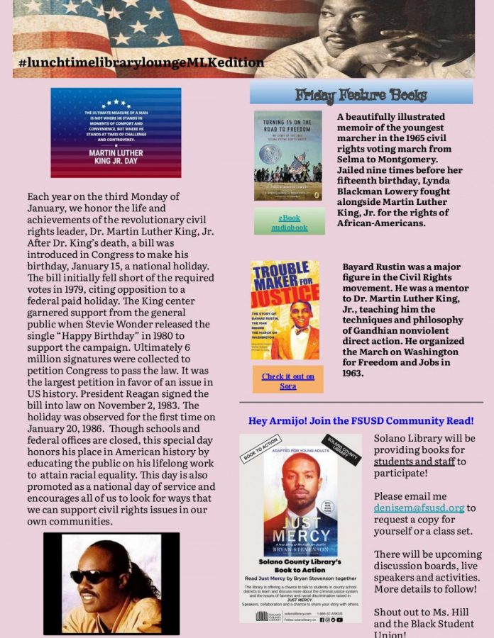 Celebrate MLK Jr with #LunchtimeLibrary