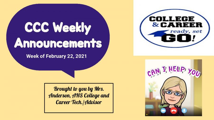 February 2021 B - CCC Weekly Announcements 2-22 p 1