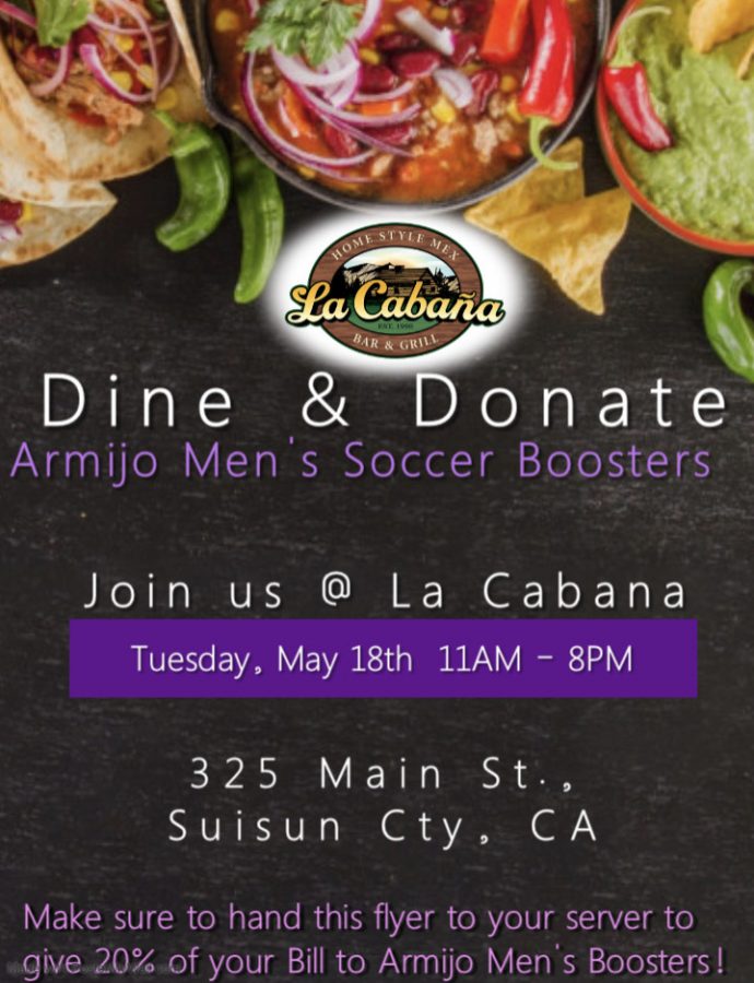 Help soccer by eating out on May 18