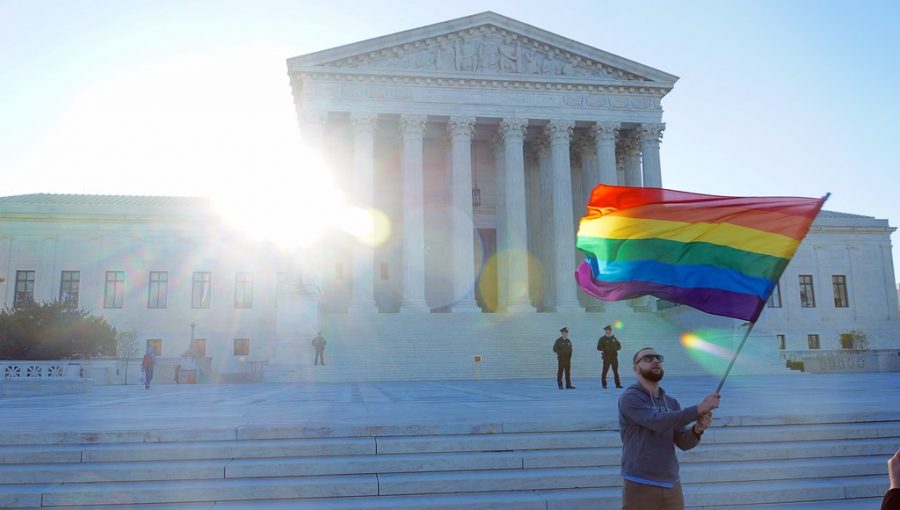 "SCOTUS APRIL 2015 LGBTQ 54663" by tedeytan is licensed under CC BY-SA 2.0