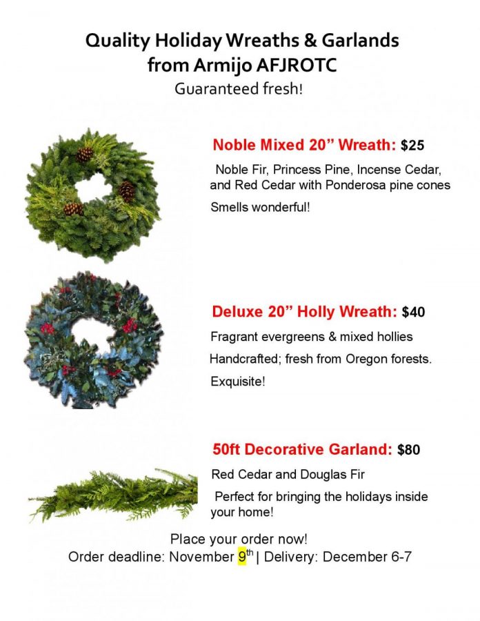Holiday greenery from ROTC