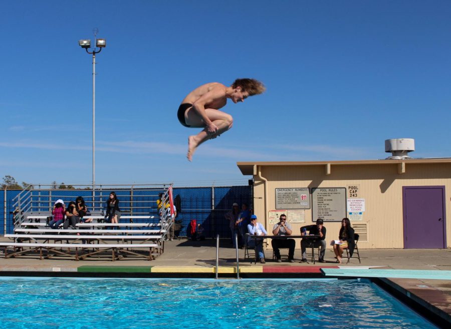 Benjamin Tooley is flying high in one of his outstanding dives.