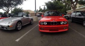 Cars, bikes and coffee are a great combo
