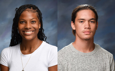 Laila Rojas & Toa Atuatasi, senior flag football and football players